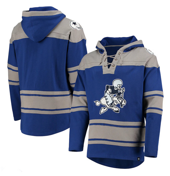 Men's Dallas Cowboys Navy Throwback Pullover Hoodie